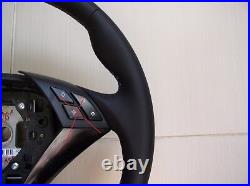 05-07 Bmw 5 E60 E61 New Nappa Leather Steering Whl/ Extra Thumb Rests / M-stitch