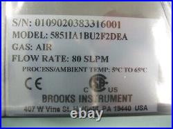 1/2 Brooks 5851IA1BU2F2DEA Series 5851i Mass Flow Controller 80 SLPM Air NEW D7