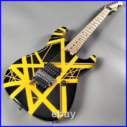 EVH Striped Series Black with Yellow Stripes Electric Guitar from JAPAN