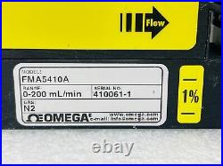 OMEGA Mass Flow Controller FMA5400A/5500A, 0-200 mL/min, N2, FMA5410A / Used