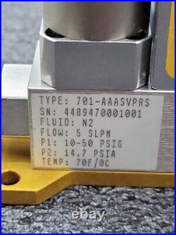 Parker Porter Digital Mass Flow Controller 701-AAASVPRS N2 5 SLPM VCR Male